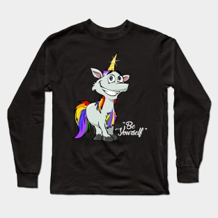 Be Yourself Unicorn #1      Dark Tees Long Sleeve T-Shirt